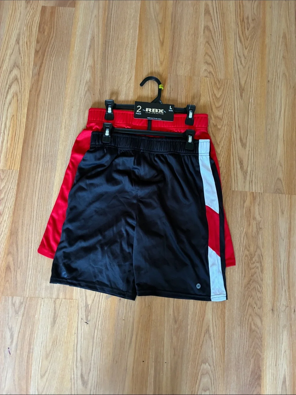 RBX Red & Black Athletic Shorts 2-Pack